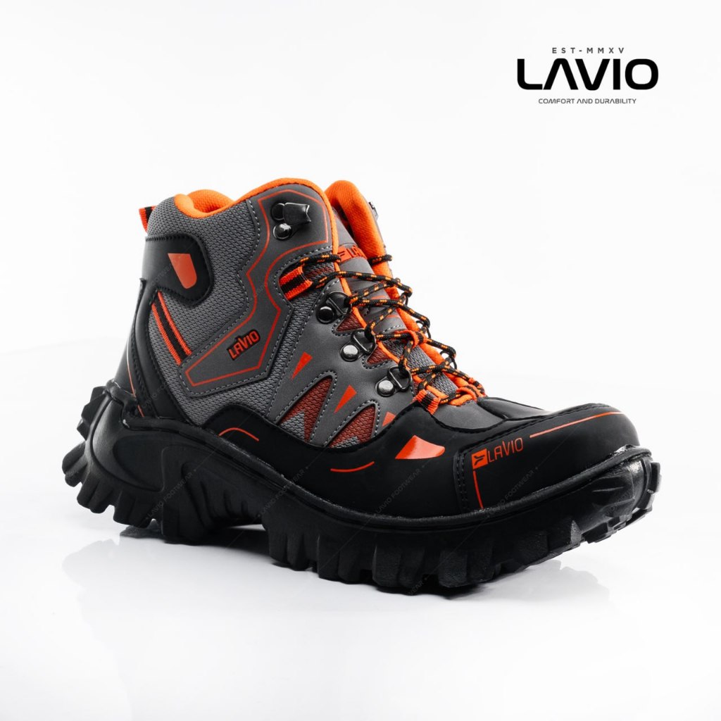 DISKON SEPATU SAFETY PRIA BOOTS TINGGI UJUNG BESI ORIGINAL LAVIO FOOTWEAR SEPTI KERJA PROYEK