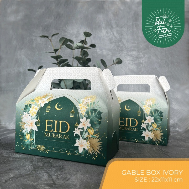 

(10 pcs) kardus tenteng idul fitri packaging toples 600 ml isi 2 dus nastar hampers lebaran box eid mubarok 22x11x11 cm