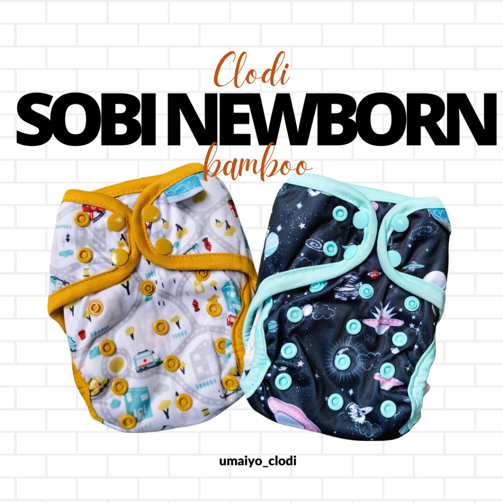 Clodi Sobi Newborn Bamboo - Popok bayi cuci ulang pempers clody