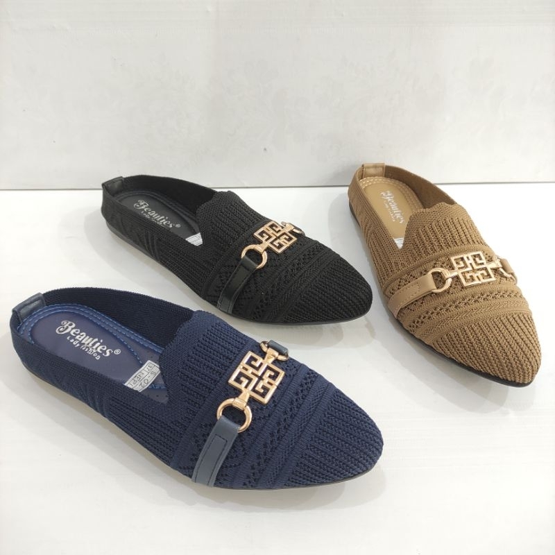 Slop Flat Rajut Murah Merk Beauties | Slop Rajut Murah Buat Cewe