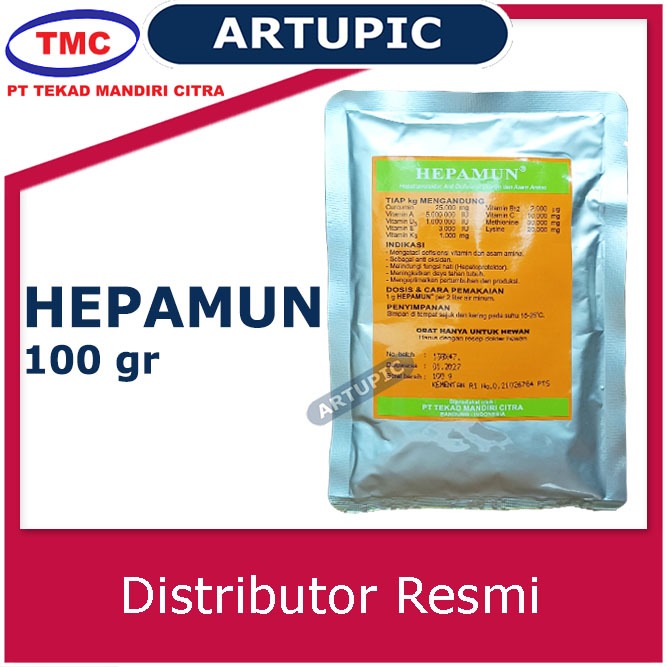 Hepamun 100 gram Hepatoprotektor Anti Defisiensi Vitamin dan Asam Amino Curcuma Unggas