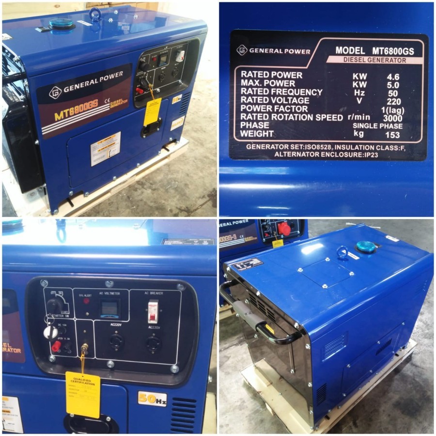 Genset / Generator Diesel General MT 6800 GS - 5000