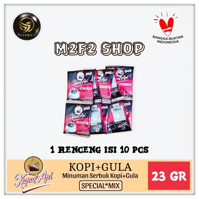 

Kopi Kapal Api Hitam + Gula Special Mix Sachet - 23 gr (Kemasan Renceng)