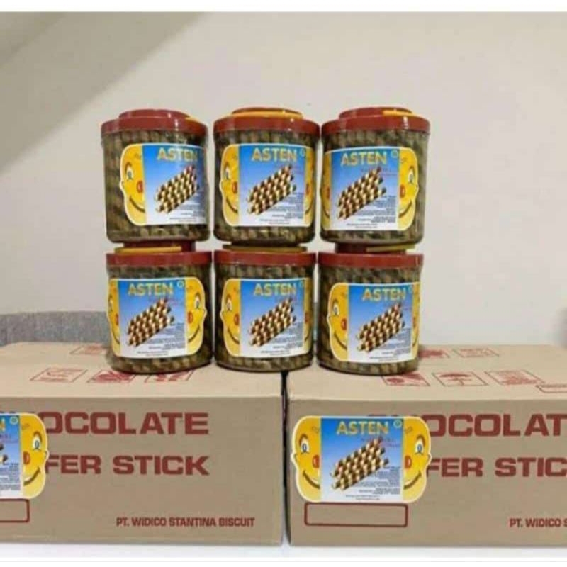 Astor Asten Wafer Roll Coklat Toples ±700gr - 1 Dus isi 6 Toples