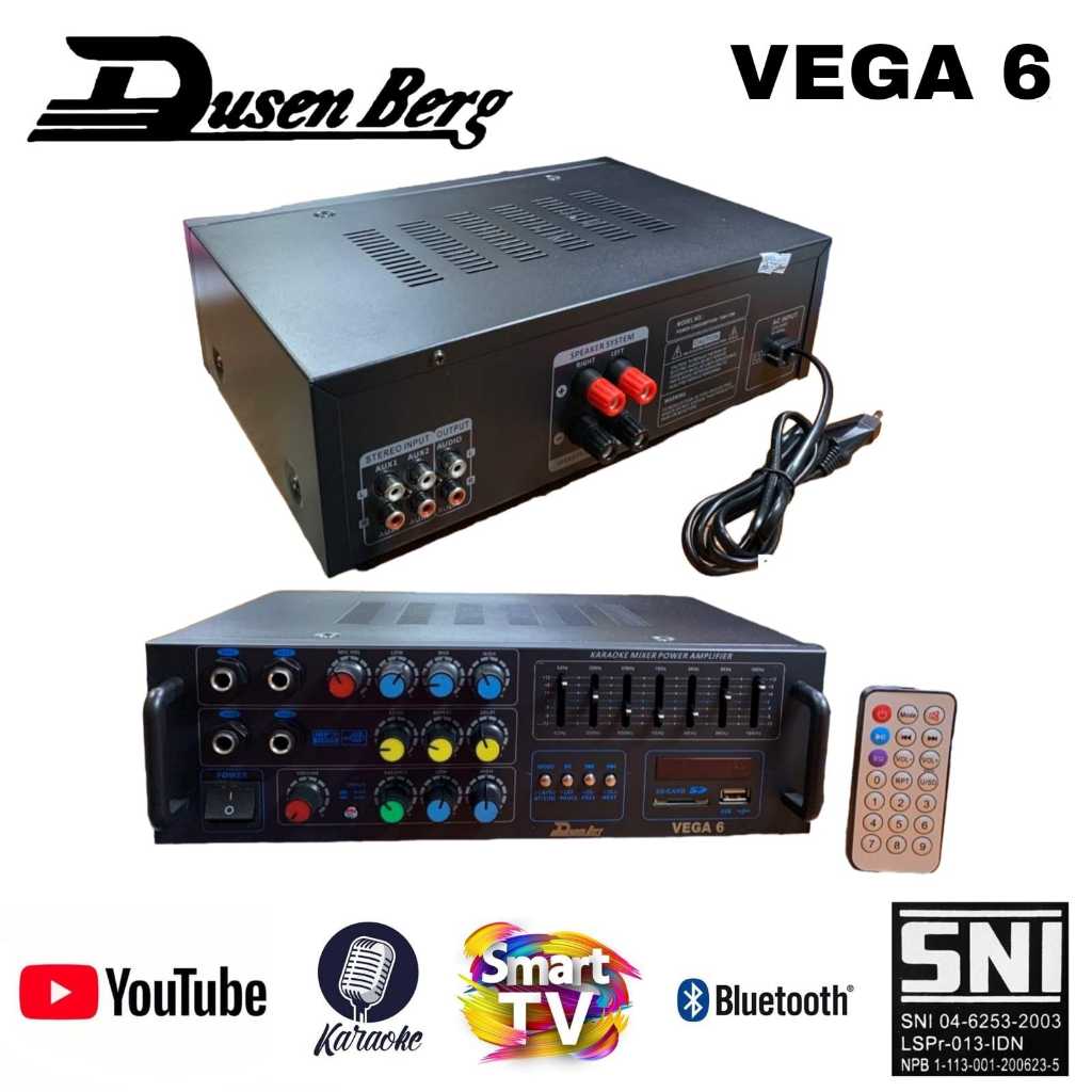 amplifier Karaoke Smart Tv Youtube Bluetooth dusenberg vega 6