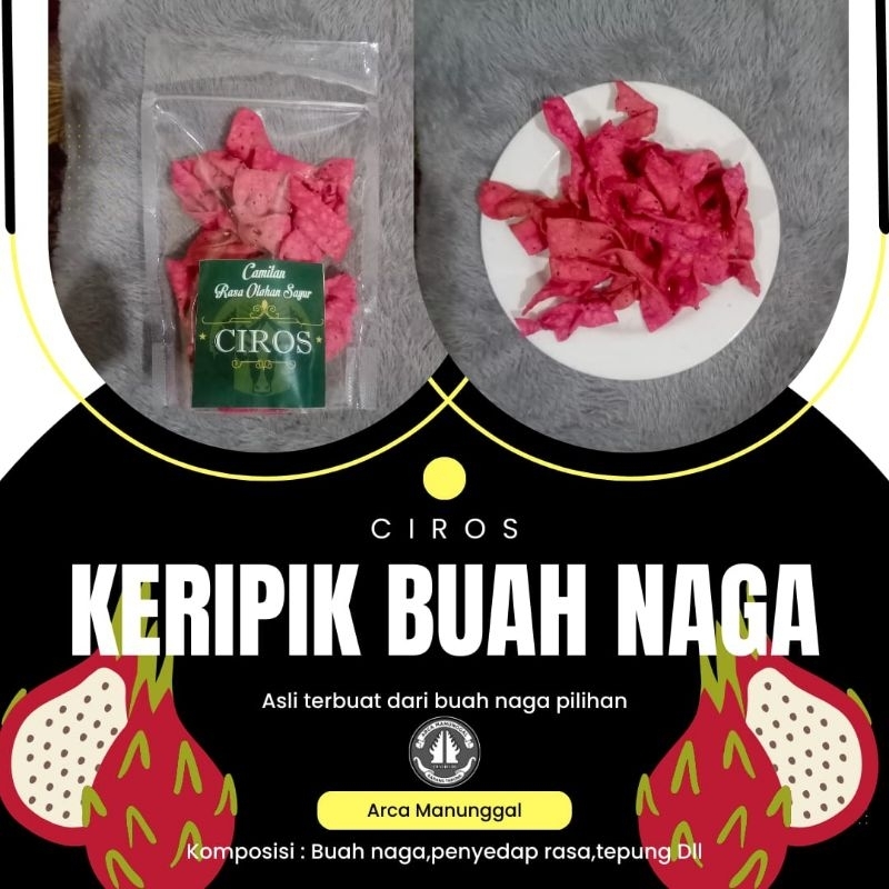 

Keripik Buah naga varian pedas gurih dan original