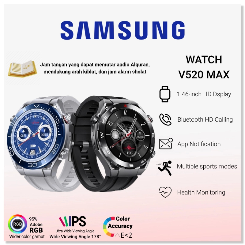 BARA_BERKAH COD100% ASLI SAMSUNG SMARTWATCH GT6/V520 MAX MUSLIM WATCH ULTIMATE MUSLIM WATCH JAM