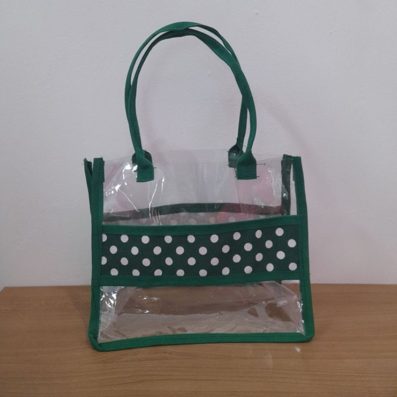 

Tas hampers mika kanvas polkadot