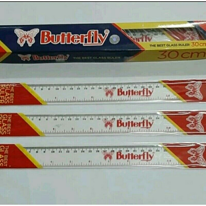 

BUTTERFLY RULER 30CM PENGGARIS KUPU KUPU 30CM PANJANG PLASTIK [HARGA SATUAN]