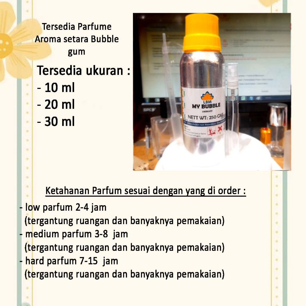 MINYAK WANGI SEARAH MY BUBBLE LBM / PARFUME BUBBLE GUM / WEWANGIAN / PARFUM / PARVUME / PARVUM