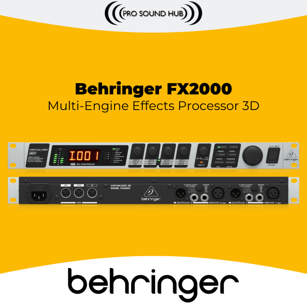 Behringer FX2000 Efek Vocal Effect Multi Effect Reverb Delay Echo FX-2000 FX 2000 Live Recording Stu