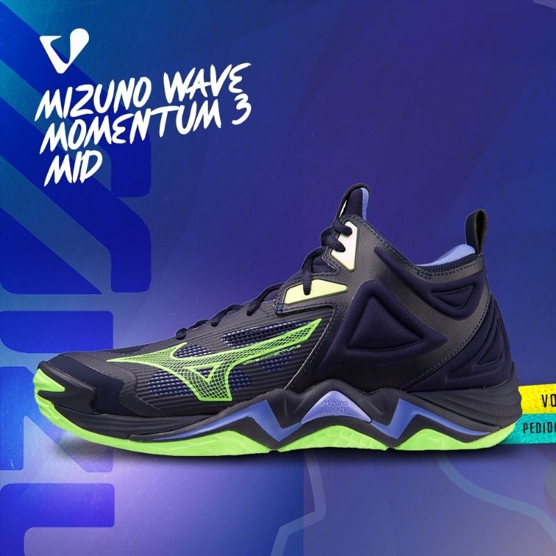 PROMO SEPATU MIZUNO MOMENTUM 3 GRADE ORIGINAL SEPATU VOLI SEPATU BADMINTON SEPATU BASKET SEPATU TENI