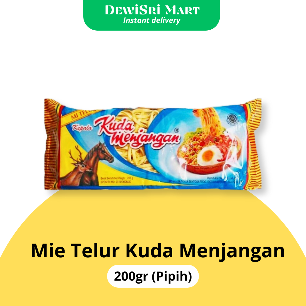 

Mie Telur Kuda Menjangan 200gr (pipih) - Dewi Sri Mart