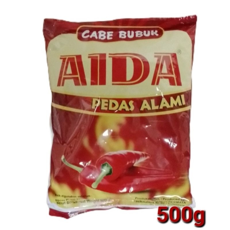 

KTr190 PAKET HEMAT ( 5 Pcs ) Cabe Bubuk AIDA ( CABE GILING) 500g