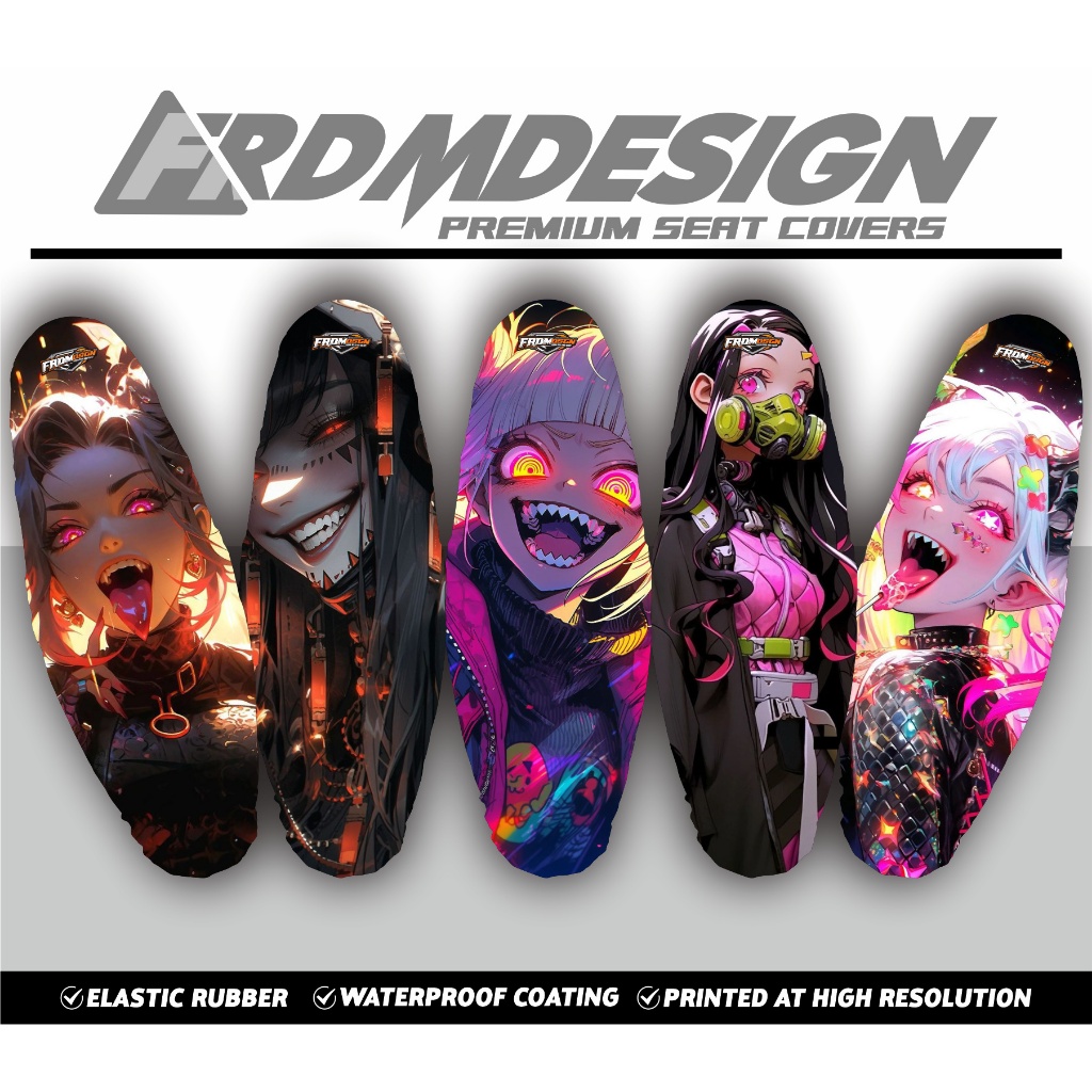 SARUNG JOK MOTOR VARIO MIO BEAT SCOOPY MOTIF GIRL CYBER SERIES BUNGKUS JOK MOTOR PREMIUM ANTI AIR AN