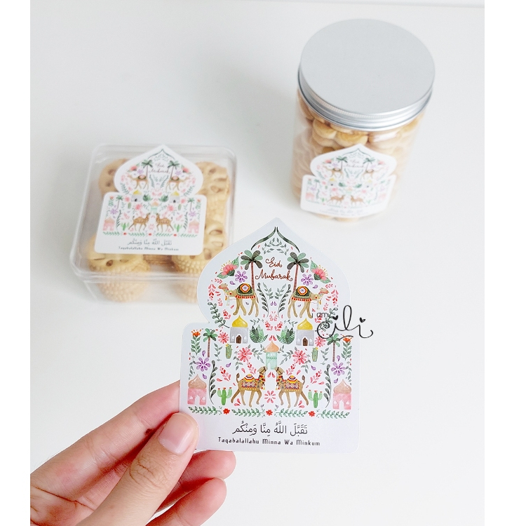 

(SIF119) Stiker idul fitri lebaran DERIFA untuk toples paperbag dus kotak iamcili [25pcs]