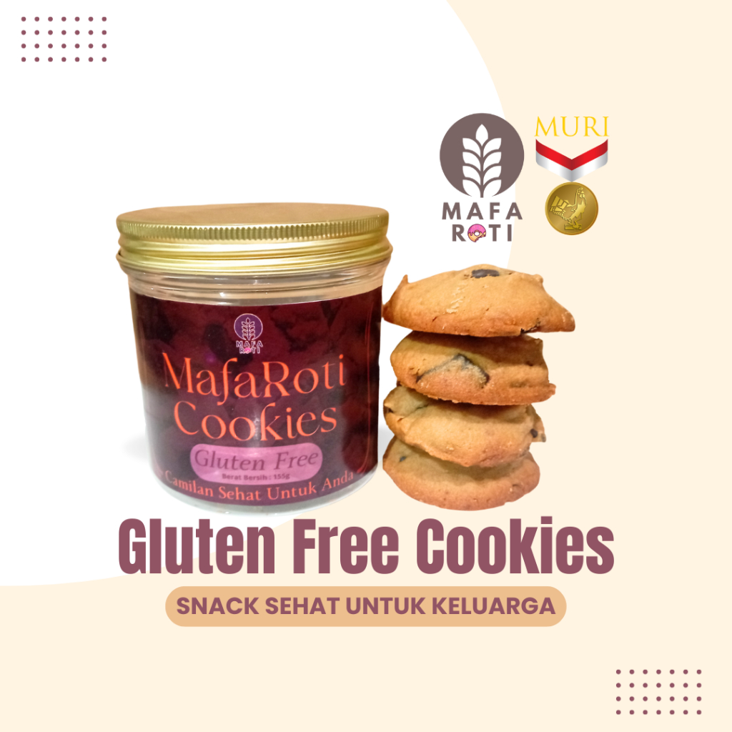 

Gluten Free Cookies Snack Cemilan Sehat By Mafa Roti 155gr