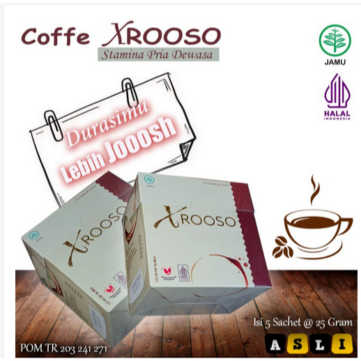 

Kopi XRooso Kopi Herbal 1 BOX ISI 5 SACHET ORIGINAL 100%