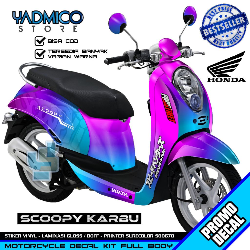 【PROMO】Decal Scoopy Karbu Full Body / Stiker Motor Scoopy Karbu Full Body / Dekal Scoopy Karbu 2010 