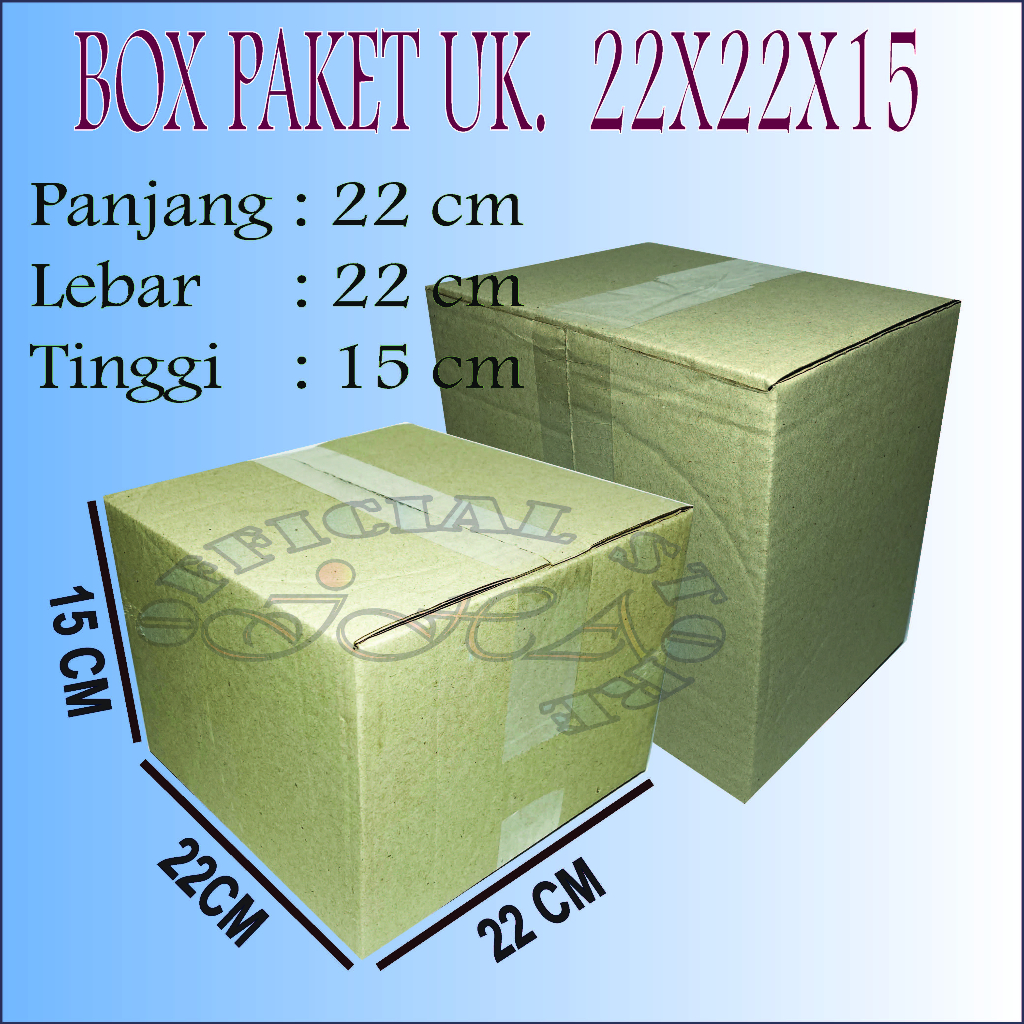 

Kardus packing uk. 22x22x15 Box paket murah packaging dus
