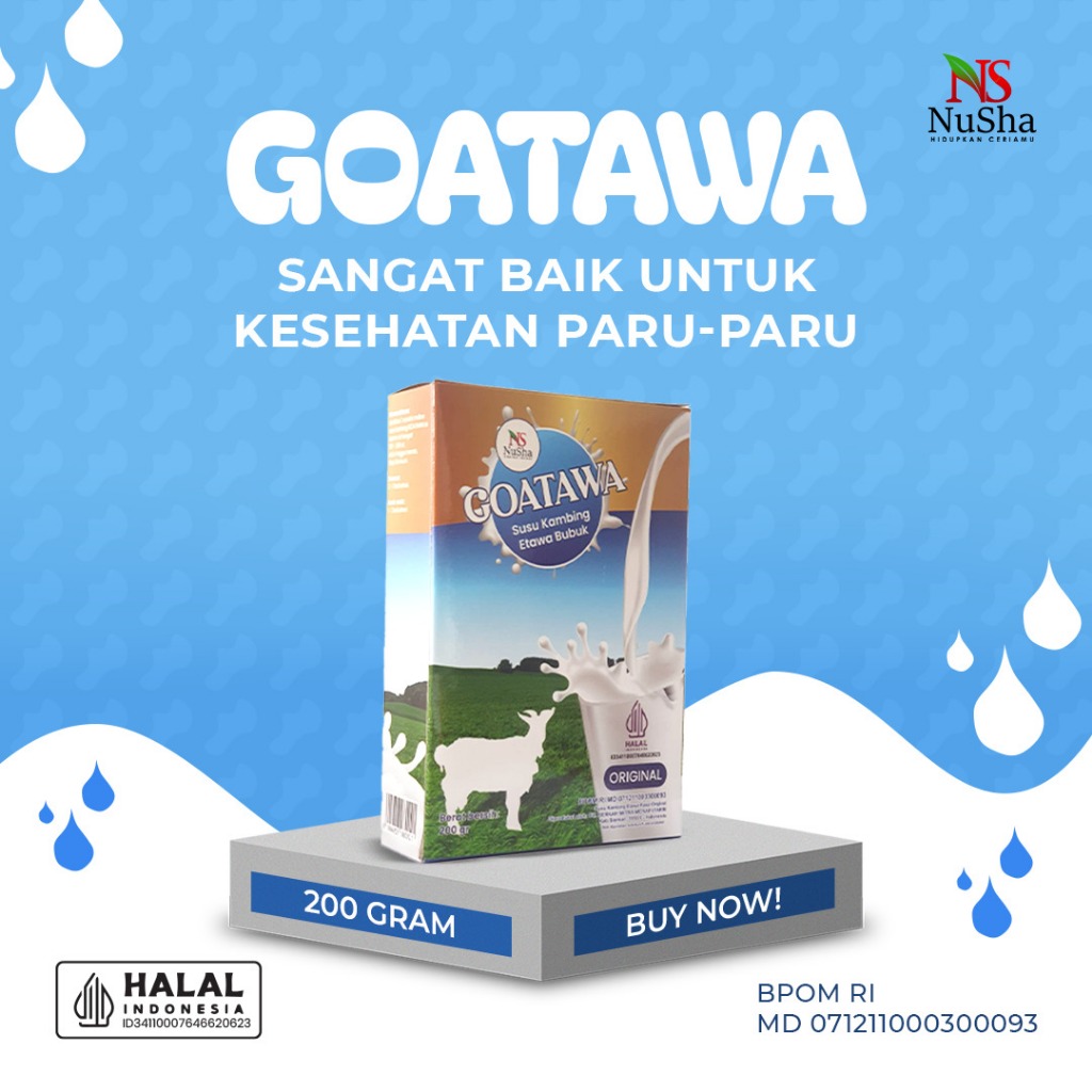 

1 boks GOATAWA Susu Kambing Etawa Bubuk L - Susu Kambing Anak & Dewasa isi 200 gram