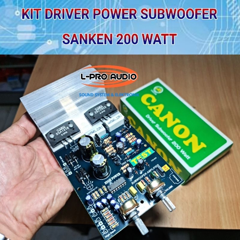 Kit driver power subwofer sanken 200w mono CANON