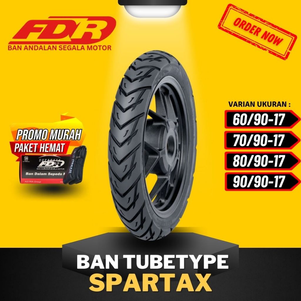 [READY COD] BAN FDR SPARTAX TUBETYPE / BAN FDR TUBETYPE RING 17 - ( 60/90-17 / 80/90-17 / 80/90-17 )