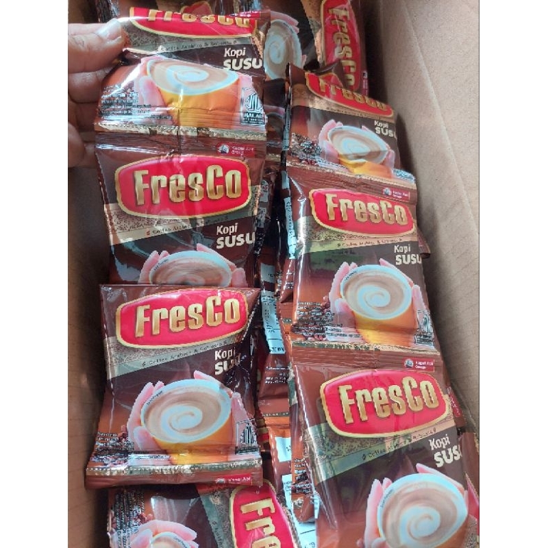 

Kopi fresco susu 1 renteng isi 10 pcs