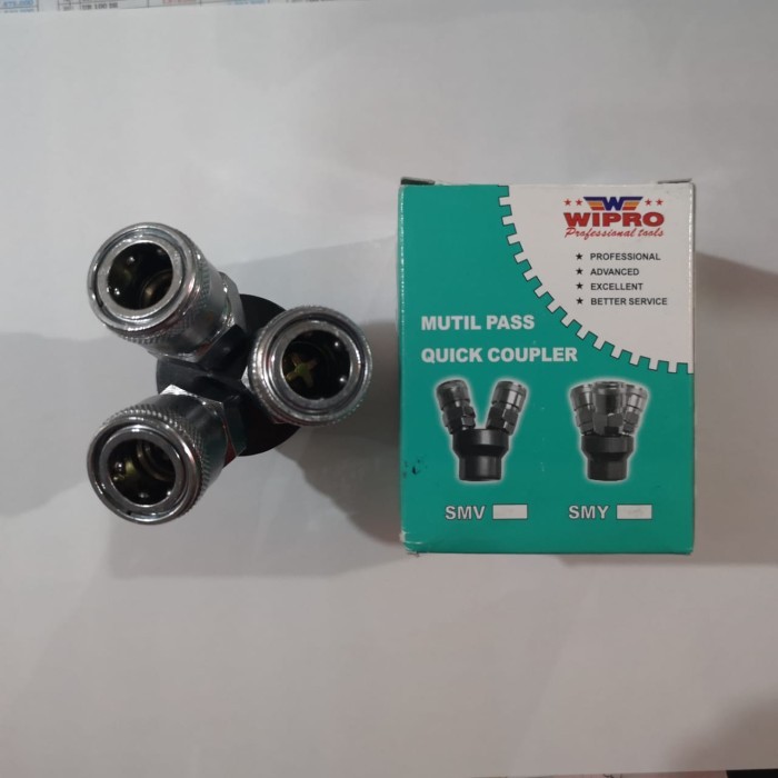 

AIR QUICK COUPLER QUICK COUPLING WIPRO 1/4" 3 WAY CABANG 3 MAKASSAR