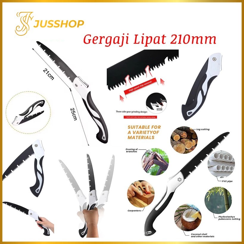 Gergaji Lipat Portabel Multifungsi 47cm Folding Wood Hand Saw — 9