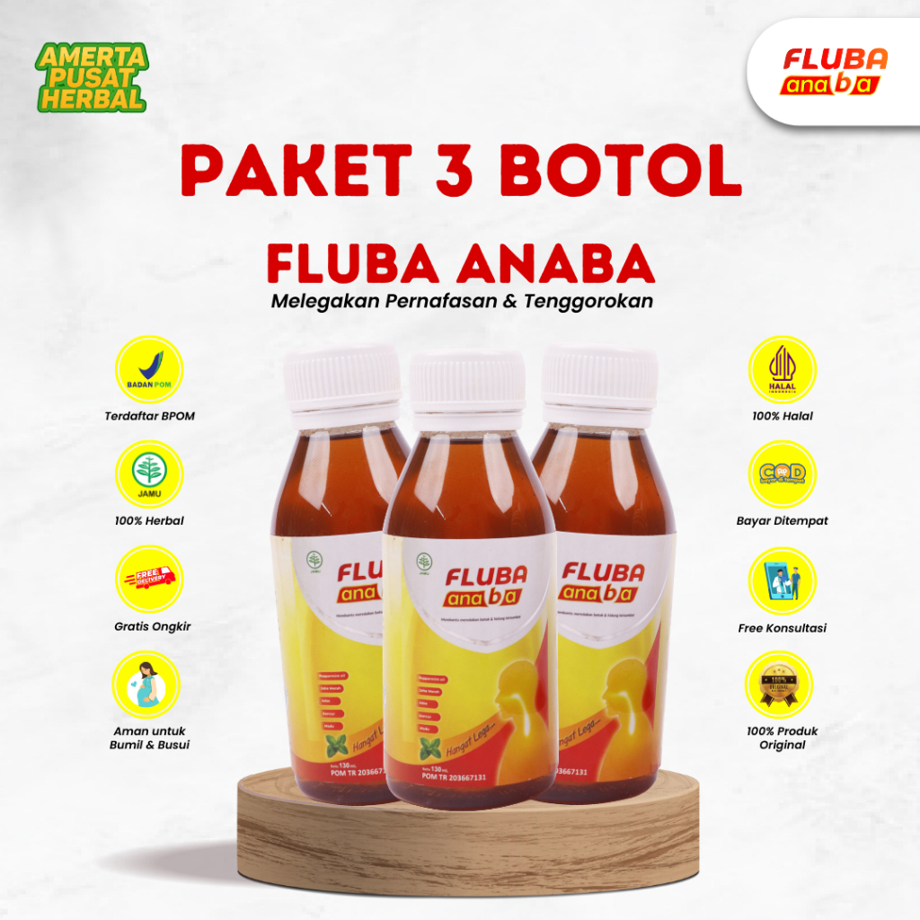 

Fluba Anaba Madu Herbal 3 Botol - 130 ml