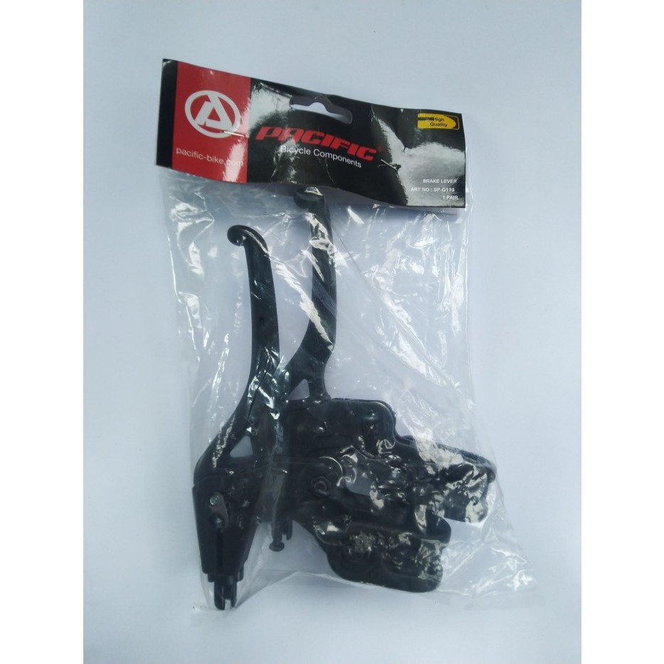 Handle Handel Rem Brake Lever Sepeda Pacific SP-G113 Setengah Alloy Hitam Anak Lipat BMX MTB Minion 