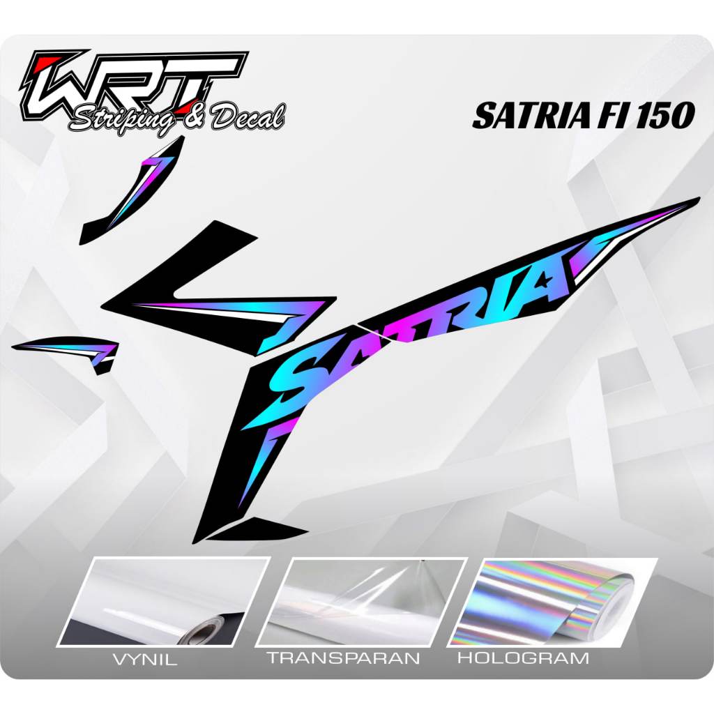 Striping Satria Injeksi-Stiker Decal Satria FU 150 Injeksi Racing Simpel