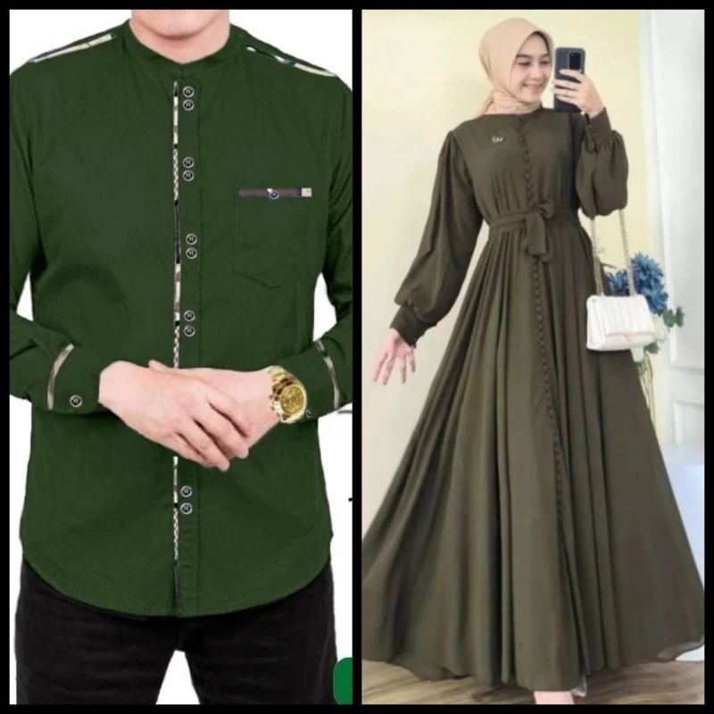 AIMA COUPLE / GAMIS DRESS BAJU KEMEJA KOKO KURTA LEBARAN COUPLE PASANGAN AYAH IBU SUAMI ISTRI JUMBO 