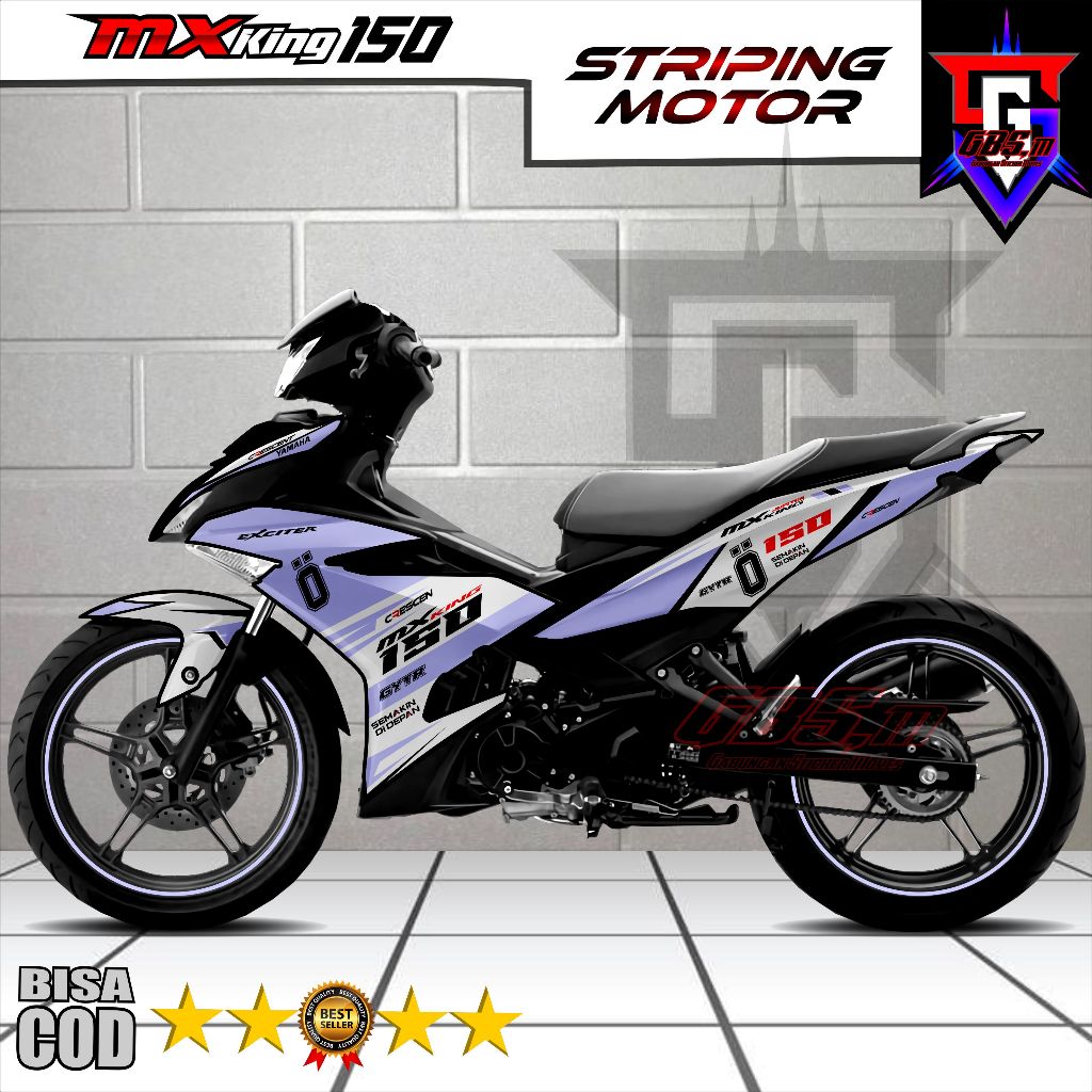BISA COD Striping Variasi Jupiter Mx King New 150 Stiker Striping Keren Stiker Viral Striping Motor 