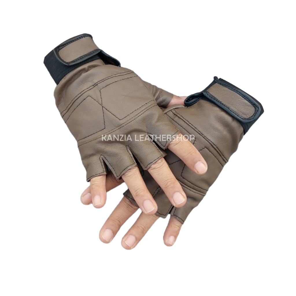 Sarung Tangan Sepeda Motor Anti UV Setengah Jari Pria Wanita