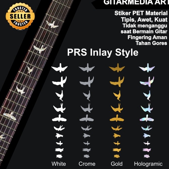 Khusus Inlay PRS stiker sticker fret gitar burung