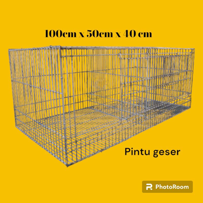 Kandang Galvanis untuk kelinci 1 set isi 2 hole