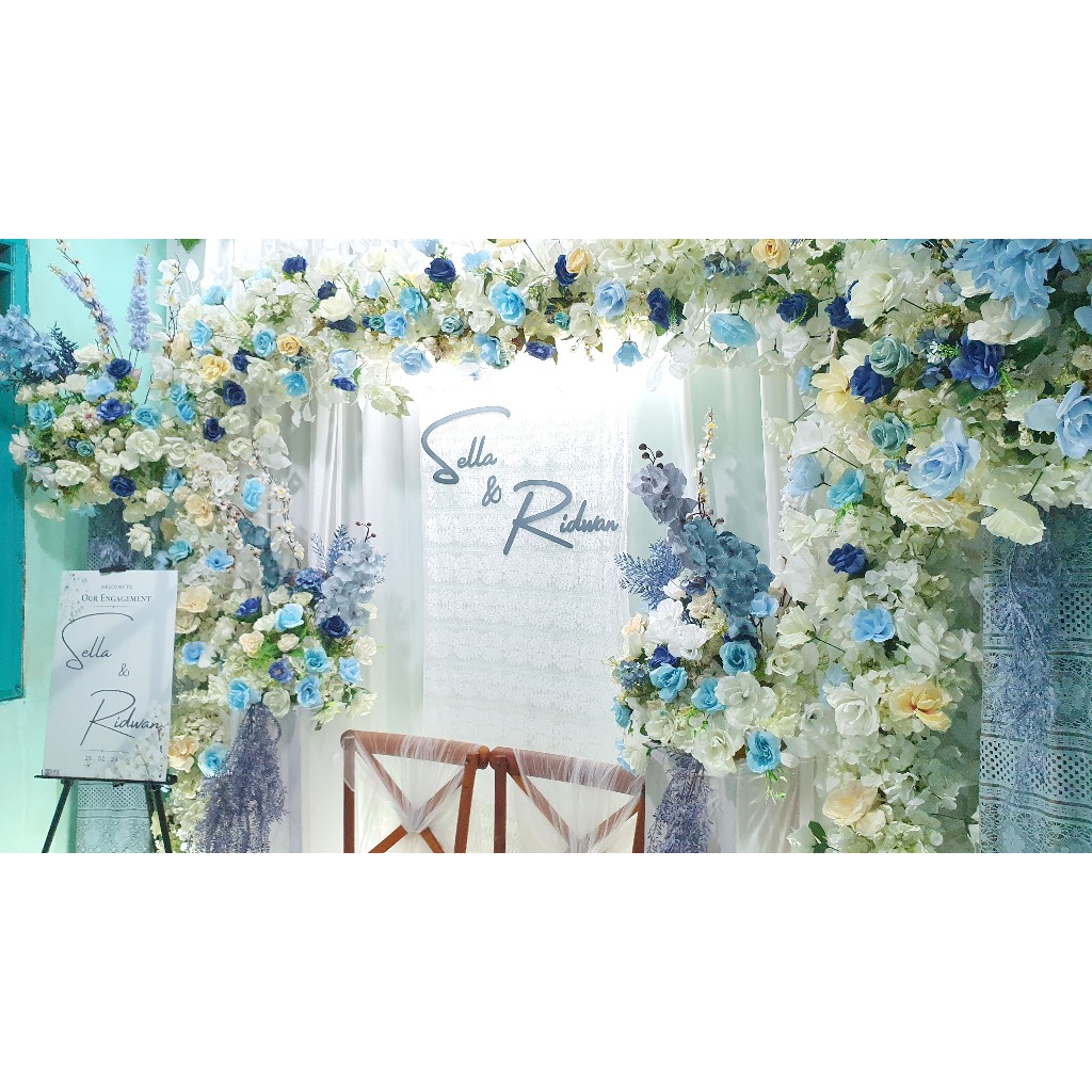 (Shine Decor - Gawangan) Backdrop Dekorasi Akad Lamaran Tasyakuran Nikah Aqiqah Khitan Ulang Tahun U