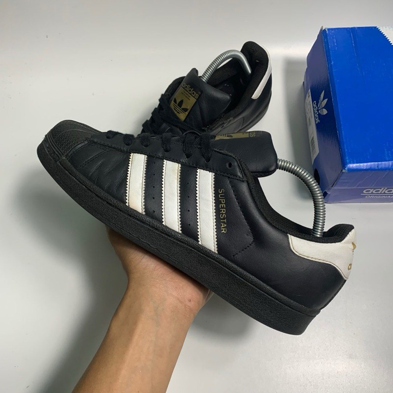 sepatu Adidas Superstar Black second Original