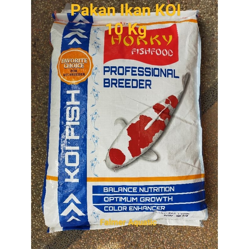 PAKAN PELET IKAN KOI HOKKY PROFESSIONAL BREEDER 10 KG