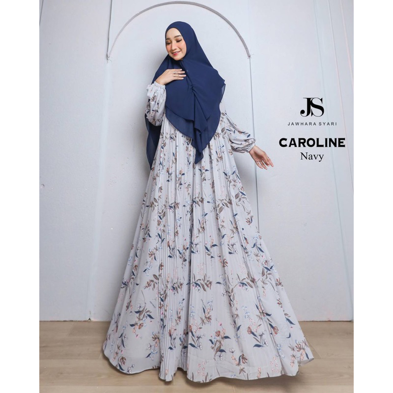 ORIGINAL JAWHARA SYARI CAROLINE SET KHIMAR SERIES|FULL SWARO PET DAN KHIMAR|CM