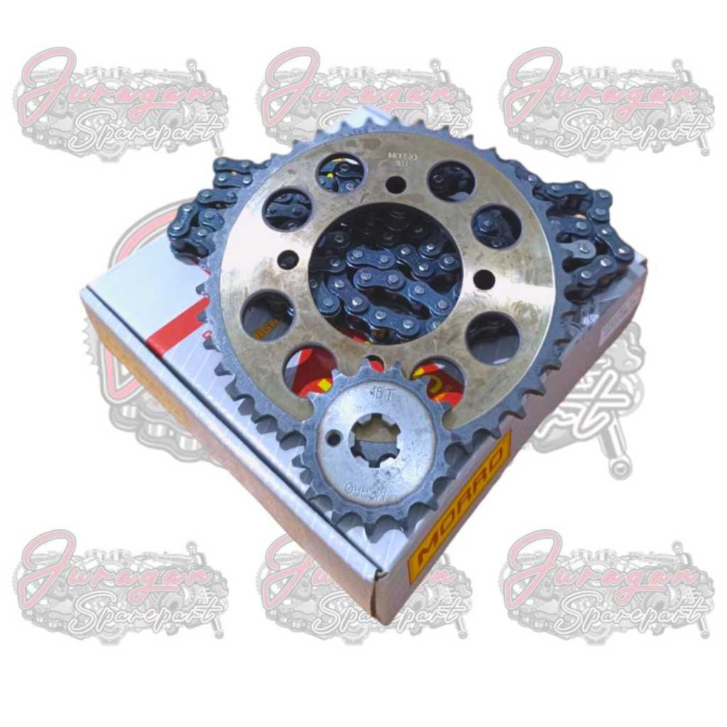 Gir Gear Paket Set + Rantai Vega Zr 428H Merk Morro