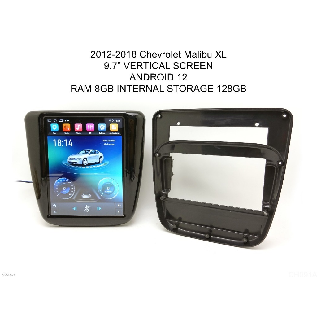 Frame Headunit Android 9.7 " Vertical Screen Chevrolet Malibu XL 2012 - 2018