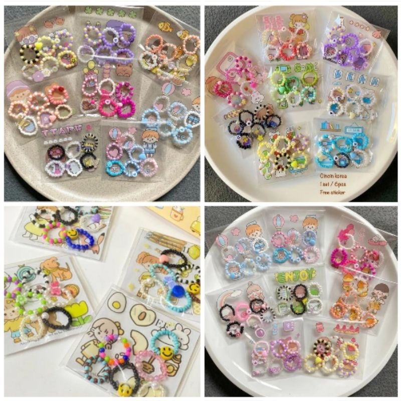 CINCIN MANIK KOREA ISI 6 FREE STICKER