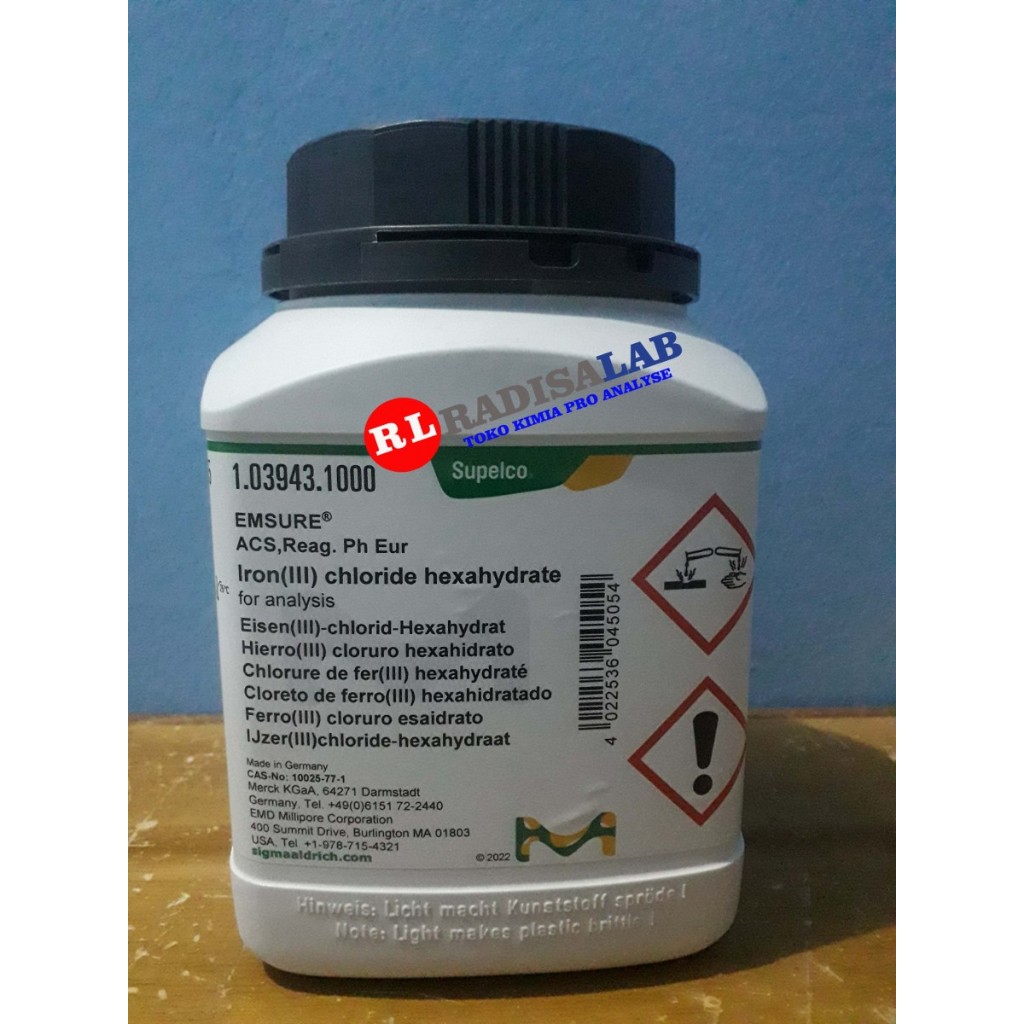 IRON(III) CHLORIDE HEXAHYDRATE 1 Kg - MERCK 1.03943.1000