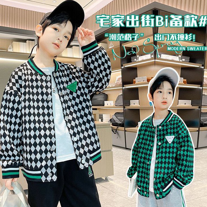 UEE424 99 BRANDS FESTIVAL JEWELS KIDS JAMIE CHECKERJACKET VARSITY ANAK LAKI LAKI IMPORT JAKET ANAK T
