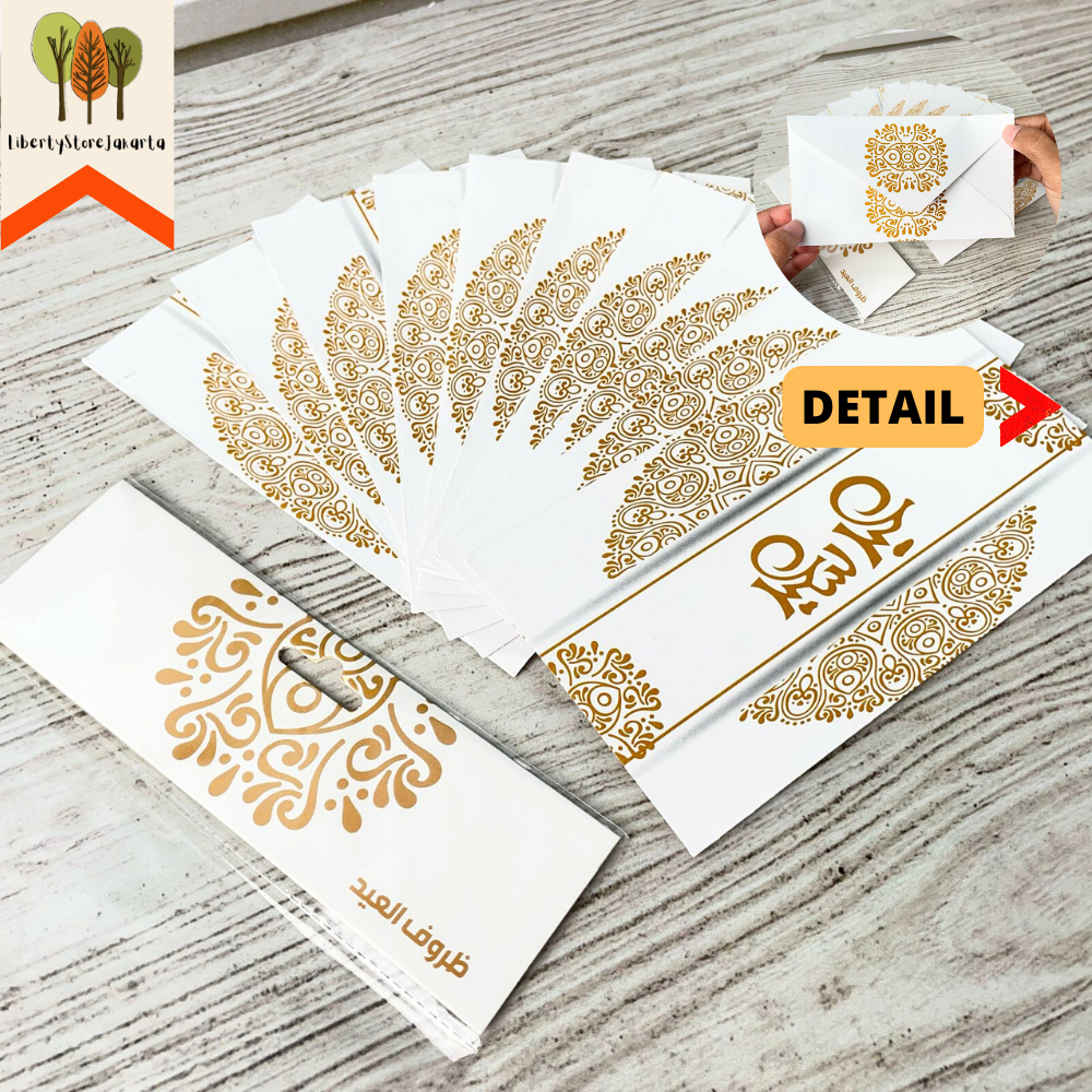 

Amplop Lebaran Motif Arab Premium 1 Set isi 10pcs Ukuran Sedang 9x16cm MN-1161 Uang Ukuran Panjang Bahan Tebal Uang Tidak Lecek Amplop Idul Fitri