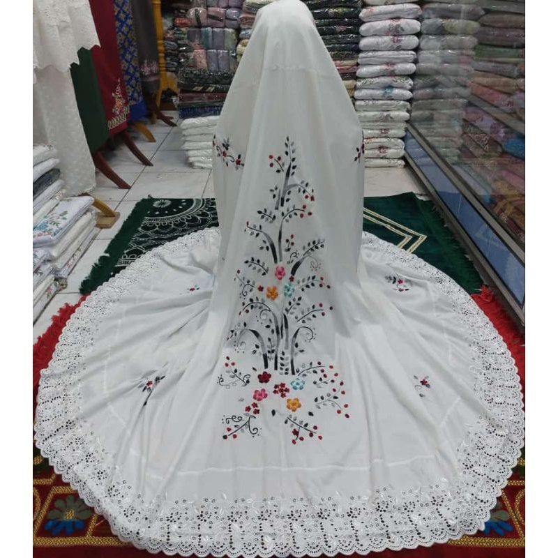 Mukena Bukittinggi Katun Mikro Khadijah Sulam Timbul