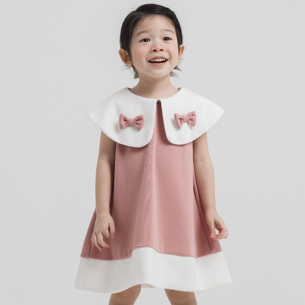 MOONJOY - JOY DRESS - dress anak party pesta casual pink merah muda biru blue